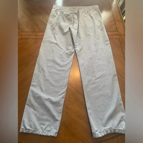 Calvin Klein Men's Blue/Gray 100% Cotton Micro Striped Career Trousers 34x32 EUC - Picture 9 of 12